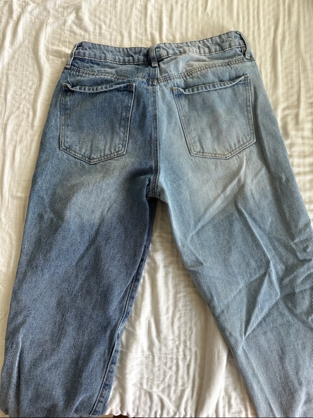 Rue21 Two Tone Light and Medium Blue Boyfriend Jeans